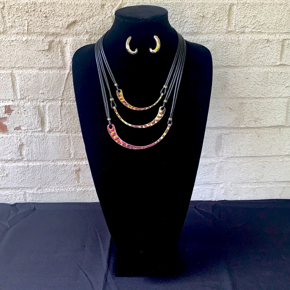 3-Tier Necklace & Earring Set